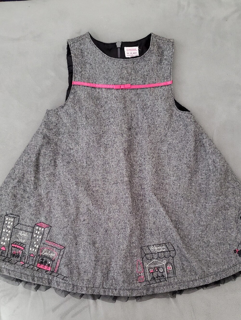 Vintage Y2K 2003 Gymboree Paris French Boutique Wool Blend Jumper Dress